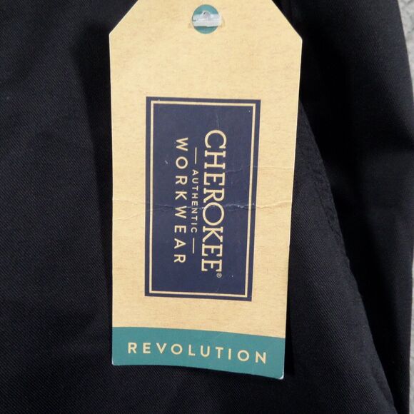 Cherokee Women's Workwear Revolution Black Mid Rise jogger Scrub Pants WW005 - Picture 5 of 10